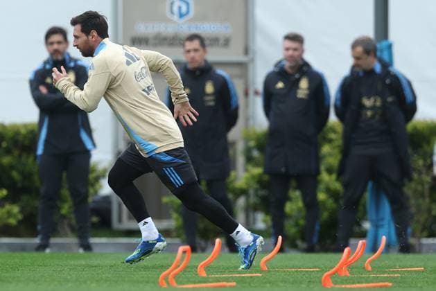 Argentina™s forward Lionel Messi takes part in a training session in Ezeiza, Buenos Aires Province, on September 2, 2025, ahead of the FIFA World Cup 2026 qualifier football matches against Venezuela EZEIZA ARGENTINA Copyright: xALEJANDROxPAGNIx