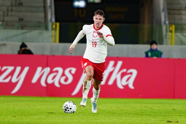 Marcel Krajewski seen during U21, U 21 2027 EURO Qualifying, EM, Europameisterschaft game between national teams of Poland and Montenegro (Kazimierz Koper Ball Raw Images) Katowice Arena Katowice Poland Copyright: xKazimierzxKoperx kazimierzkoper_poland_montenegro_u21_2526-120