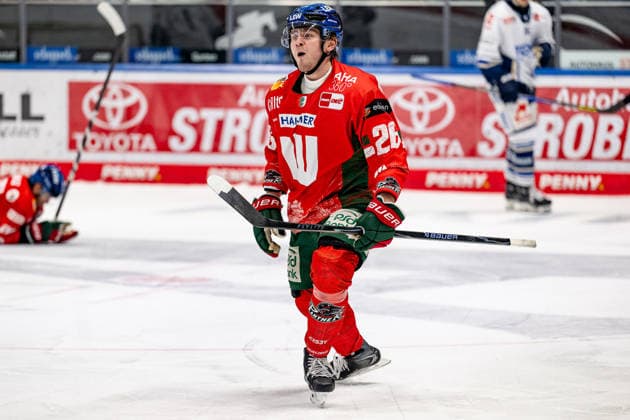 Alexander Blank Augsburger Panther, 26 celebrates his goal for 5 2 GER, Augsburger Panther vs Schwenninger Wild Wings, Ice Hockey, DEL, 35 Matchday, Season 2025 2026, 02 01 2026 GER, Augsburger Panther vs Schwenninger Wild Wings, Ice Hockey, DEL, 35 Matchday, Season 2025 2026, 02 01 2026 Augsburg Copyright: xEibner-Pressefoto FranzxFeinerx EP_HFR