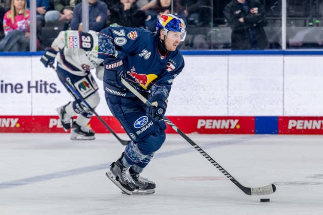 Maximilian Daubner (EHC Red Bull Muenchen, 70) GER, EHC Red Bull Muenchen vs. Eisbaeren Berlin, Eishockey, DEL, 37. Spieltag, Saison 2025 2026, 06.01.2026. GER, EHC Red Bull Muenchen vs. Eisbaeren Berlin, Eishockey, DEL, 37. Spieltag, Saison 2025 2026, 06.01.2026. Muenchen Copyright: xEibner-Pressefoto FranzxFeinerx EP_HFR