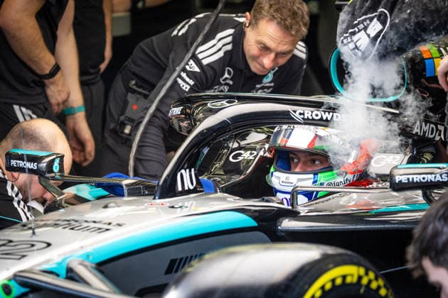 Andrea Kimi Antonelli ITA, Mercedes AMG Petronas F1 Team, 12 BHR, Formula 1 World Championship, Formula 1 testing, Bahrain international Circuit, 13 02 2026 BHR, Formula 1 World Championship, Formula 1 testing, Bahrain international Circuit, 13 02 2026 Copyright: xEibner-Pressefoto ThomasxFuesslerx EP_TFR