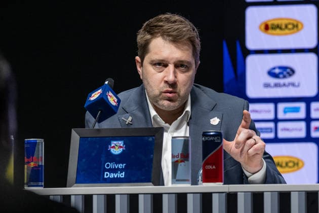 Oliver David Head Coach, EHC Red Bull Muenchen at the post-match press conference GER, EHC Red Bull Muenchen vs ERC Ingolstadt, Ice Hockey, DEL, Matchday 45, Season 2025 2026, 25 02 2026 GER, EHC Red Bull Muenchen vs ERC Ingolstadt, Ice Hockey, DEL, Matchday 45, Season 2025 2026, 25 02 2026 Muenchen Copyright: xEibner-Pressefoto HeikexFeinerx EP_HFR