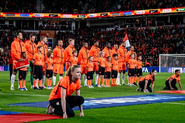 EINDHOVEN lr Virgil van Dijk of the Netherlands, goalkeeper Mark Flekken of the Netherlands, Stefan de Vrij of the Netherlands, Nathan Ake of the Netherlands, Jerdy Schouten of the Netherlands, Quinten Timber of the Netherlands, Denzel Dumfries of the Netherlands, Brian Brobbey of the Netherlands, Donyell Malen of the Netherlands, Cody Gakpo of the Netherlands, Xavi Simons of the Netherlands during the friendly international match between the Netherlands and Ecuador on March 31, 2026 at Philips Stadium, Netherlands Photo by Stefan Koops EYE4IMAGES DeFodi Images
