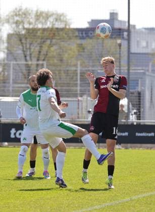 06 04 2026 Soccer Season 2025 2026 Regionalliga Bayern 27 Matchday 1 FC Nürnberg FCN II Club SpVgg Greuther Fürth II Kleeblatt U23 DaMa xdaxmax Marlon Fries 7, SpVgg Greuther Fürth II Eric Porstner 16, 1 FC Nürnberg FCN II