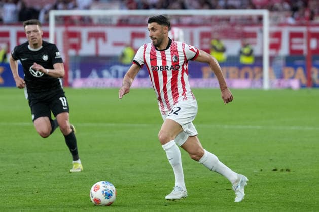 Vincenzo Grifo SC Freiburg, 32 on the ball , Germany, Soccer, 1 Bundesliga, 32 Matchday, 2025 2026, SC Freiburg vs VfL Wolfsburg, 03 05 2026, Europa Park Stadion, Freiburg, DFL REGULATIONS PROHIBIT ANY USE OF PHOTOGRAPHS AS IMAGE SEQUENCES AND OR QUASI VIDEO Freiburg Europa Park Stadion Baden Württemberg Germany Copyright: xArnexAmbergx
