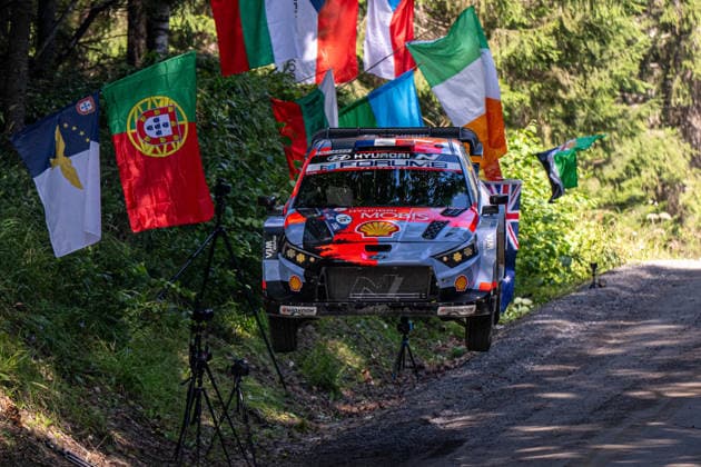 IPA87163560 - Adrien Fourmaux (FRA) and Alexandre Coria (FRA) in a Hyundai i20 N Rally1 from the Hyundai Shell Mobis World Rally Team in action during the FIA WRC, Motorsport Rallye, WM SECTO RALLY FINLAND in Jyväskylä, Finland, July 30–August 2, 2026. Copyright: xFedericoxManoni IPAxSportx xx 87163560