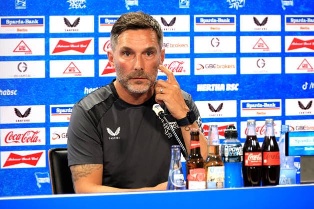 August 5, 2026, Germany, Soccer, 2. Bundesliga, 2026–2027 Season, Sportforum, Hertha BSC, Press Conference with Head Coach Stefan Leitl, Hertha BSC Berlin, 2nd Division, DFB and DFL regulations prohibit any use of photographs as image sequences and or quasi-video, Berlin Sportforum, Berlin, Germany Copyright: xNordphotox xEnglerx