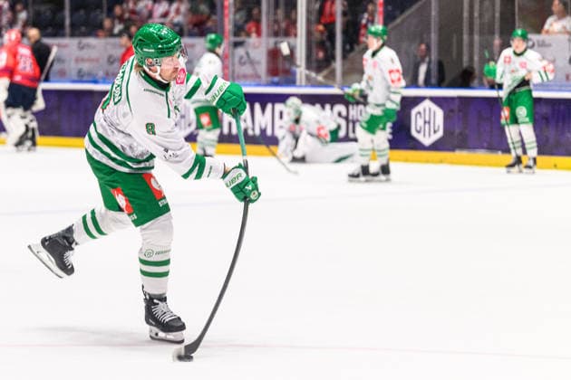 September 5, 2026: Linus Sandin of Rögle ahead of the CHL game between Dynamo Pardubice and Rögle on September 5, 2026 in Pardubice. Photo by Mathilda Schuler, BILDBYRAN, code MA MA1033. ice hockey, CHL, Champions Hockey League, Dynamo Pardubice, Rögle, Rögle BBENG, ice hockey, CHL, Champions Hockey League, Dynamo Pardubice, Rögle, Rögle BBENG Copyright: MATHILDAxSCHULER BB260905MA006