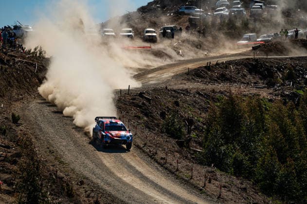 IPA88469705 - Driver Adrien Fourmaux and Co-Driver Alexandre Coria of the Hyundai Shell Mobis World Rally Team, driving the Hyundai i20 N Rally1, faced the third day of racing during the FIA World Rally Championship WRC, Motorsport Rallye, WM Rally Chile Biobío 2026 on September 12 in Concepción, Chile.  Copyright: xLucaxBarsali IPAxSportx xx IPA88469705