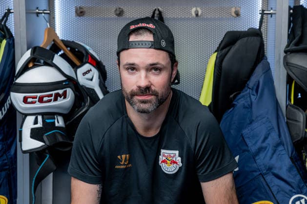 Ryan Murphy, EHC Red Bull Munich, 24, GER, EHC Red Bull Munich, ice hockey, DEL, Open Locker Room, September 14, 2026. Photo by HMB Media, Heike Feiner Copyright: HMBxMedia HeikexFeiner
