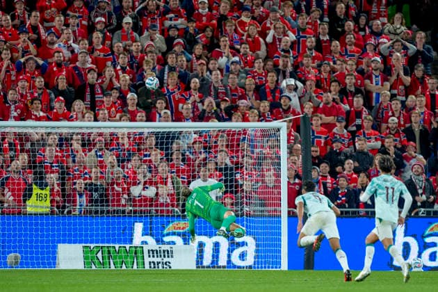 Soccer, Nations League: Norway vs. Portugal 1–2, Nations League Oslo 20260927 Norway’s goalkeeper Orjan Haskjold Nyland during the international soccer match between Norway and Portugal in the Nations League. Photo: Lise Aserud, NTB, Oslo, Norway. EDITORIAL USE ONLY. RESTRICTED USE FOR BETTING COMPANIES  Copyright: xLisexAserudx xNTBx