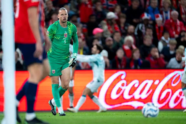 Soccer, Nations League Norway vs. Portugal, Nations League Oslo 20260927 Norway s goalkeeper Orjan Nyland during the international soccer match between Norway and Portugal in the Nations League. Photo: Cornelius Poppe, NTB, Oslo, Norway. EDITORIAL USE ONLY. RESTRICTED USE FOR BETTING COMPANIES  Copyright: xCorneliusxPoppex xNTBx