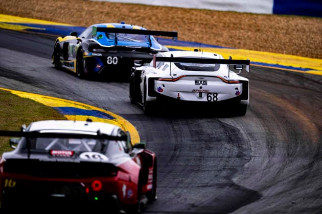 AUTO - IMSA - PETIT LE MANS 2026 68 HASSE CLOT Valentin (fra), SORENSEN Marco (dnk), DRUDI Mattia (ita), Car Blanche, Aston Martin Vantage GT3 Evo, action during the 2026 Motul Petit Le Mans, 11th round of the 2026 IMSA WeatherTech SportsCar Championship, from October 1 to 3, 2026 on the Michelin Raceway Road Atlanta in Braselton, Georgia, United States of America - BraseltonUnited States Copyright: xFabrizioxBoldonix