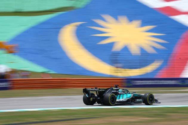 October 2, 2026, Sepang International Circuit, Kuala Lumpur, 2026 Formula 1 Gulf Air Bahrain Grand Prix, George Russell (GBR), Mercedes AMG Petronas Formula One Team. Photo by Hasan Bratic, DeFodi Images