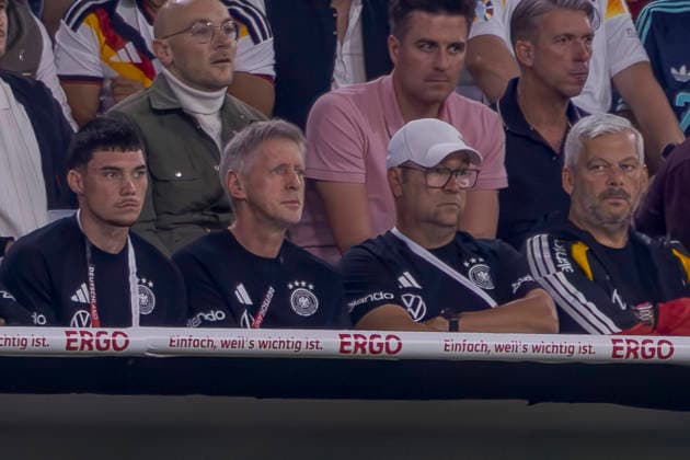 Munich, Germany, October 1, 2026 UEFA Nations League 2026–2027 League Phase Group A2 Match 3 Germany vs. Serbia Pictured, from left: Felix Keidel (GER) in the stands. DFB and DFL regulations prohibit any use of photographs as image sequences and or quasi-video. Allianz Arena, Bavaria Copyright: xFotostandx xSchäferx