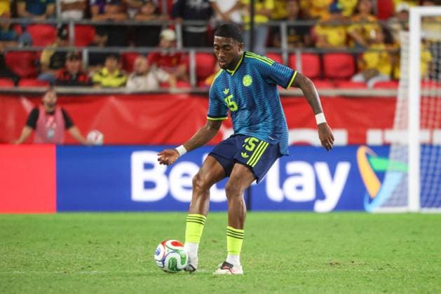 Colombia and Paraguay friendly match during the FIFA international break in the USA Harrison, USA, October 2, 2026 - Colombia-Paraguay - Royer Caicedo during a match between Colombia and Paraguay in an International Friendly, Länderspiel, Nationalmannschaft at the Sports Illustrated Stadium in Harrison, New Jersey, USA, on Friday, October 2. harrison NJ united states Copyright: xWILLIAMxVOLCOVx