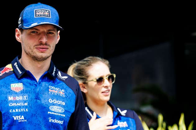 3rd October 2026; Sepang IC, Kuala Lumpur, Malaysia; Formula 1, Bahrain Grand Prix, Qualifying Day; Max Verstappen (3) of Netherlands and Oracle Red Bull Racing arriving StephenxBlackberry