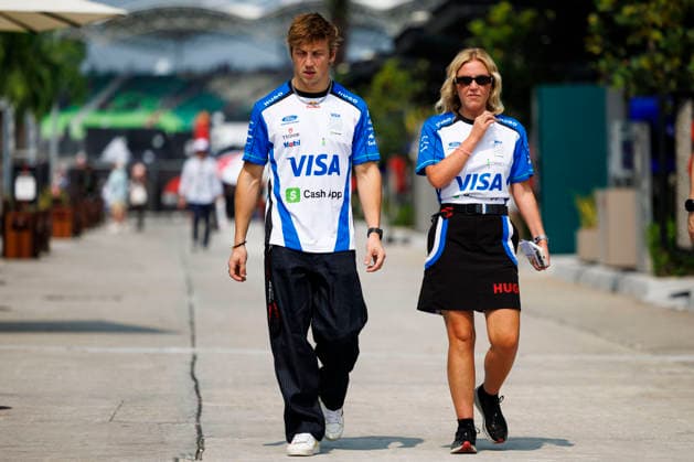 3rd October 2026; Sepang IC, Kuala Lumpur, Malaysia; Formula 1, Bahrain Grand Prix, Qualifying Day; Liam Lawson (30) of New Zealand and Visa Cash App Racing Bulls Formula One Team arriving StephenxBlackberry