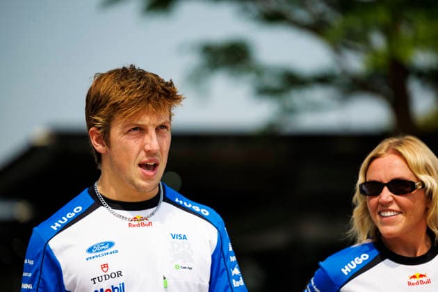 3rd October 2026; Sepang IC, Kuala Lumpur, Malaysia; Formula 1, Bahrain Grand Prix, Qualifying Day; Liam Lawson (30) of New Zealand and Visa Cash App Racing Bulls Formula One Team arriving StephenxBlackberry