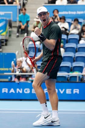October 3, 2026, Tokyo, Japan: Denis Shapovalov (Canada) reacts against Alejandro Tabilo (Chile) during their Round of 16 match at the Kinoshita Group Japan Open Tennis Championships at Ariake Colosseum in Tokyo. The tournament runs from September 29 to October 6. Shapovalov won 7-5, 3-6, 6-4. Tokyo Japan - ZUMAm191 20261003_aap_m191_015 Copyright: xRodrigoxReyesxMarinx