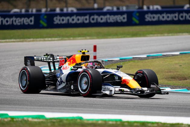 FORMULA 1 BAHRAIN GRAND PRIX IN MALAYSIA 2026 Liam Lawson (NZL) 30 Racing Bulls in practice during the Formula 1 Gulf Air Bahrain Grand Prix in Malaysia 2026, Round 16 of the 2026 Formula 1 World Championship, WM, Weltmeisterschaft from 2nd - 4th October 2026 at Sepang International Circuit, Sepang, Malaysia. Credit: Robbie Hoad Every Second Media Editorial use only. All images are copyright Every Second Media Limited. No images may be reproduced without prior permission. Copyright: xIMAGO EveryxSecondxMediax ESM-2195-0299 RobbiexHoadx xEveryxSecondxMediax
