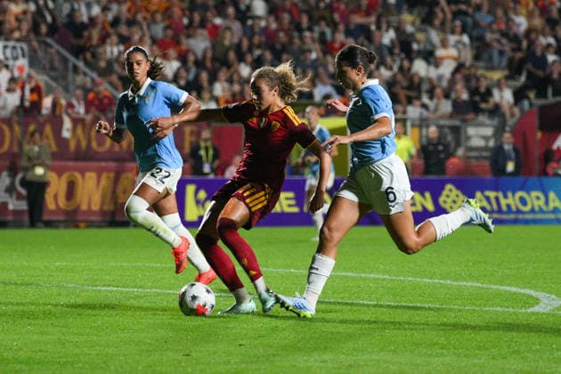 IPA89267001 - AS Roma s Alayah Sophia Pilgrim scored the third goal in a 3-0 victory during the 2026 2027 Serie A Women s Athora Italian Football Championship League match between AS Roma Women and SS Lazio Women at the Tre Fontane Stadium on October 3, 2026. Copyright: xFabrizioxCorradetti IPAxSportx xx IPA89267001