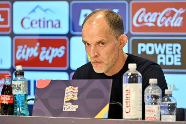 Croatia, Rijeka, 03.10.2026. Rujevica Stadium. Thomas Tuchel held a press conference, PK, Pressekonferenz after the match of the 3rd round of the League of Nations, Croatia - England. In the photo: Thomas Tuchel. Photo: Damir Krajac CROPIX Copyright: xxDamirxKrajacx tuchel-031026