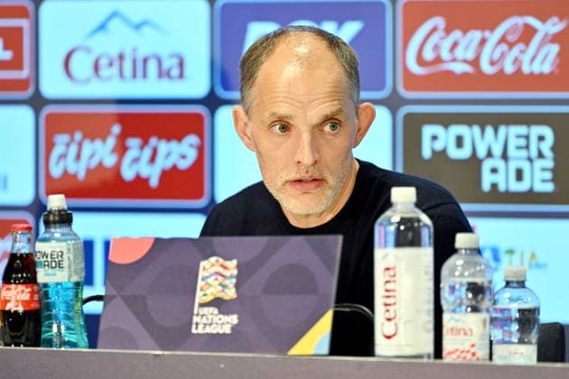 Croatia, Rijeka, 03.10.2026. Rujevica Stadium. Thomas Tuchel held a press conference, PK, Pressekonferenz after the match of the 3rd round of the League of Nations, Croatia - England. In the photo: Thomas Tuchel. Photo: Damir Krajac CROPIX Copyright: xxDamirxKrajacx tuchel5-031026