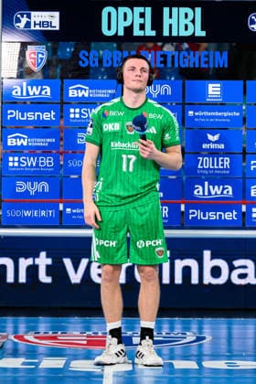 Bietigheim HBL 26 27 SG BBM Bietigheim Fuechse Berlin Nils Lichtlein Berlin in a DYN interview Bietigheim Bissingen Egetrans Arena Baden-Württemberg Germany