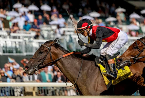 October 3, 2026, Lexington, Ky, USA: Evanescence (4) ridden by Jose Ortiz wins the Thoroughbred Club of America Stakes (Grade 2) on Coolmore Turf Mile Day at Keeneland in Lexington, Kentucky on October 3, 2026. Eclipse Sportswire CSM HORSE RACING 2026: Thoroughbred Club Of America WAYI Keeneland OCT 03 - ZUMAcs17 20261003_faf_cs17_040 Copyright: xCandicexChavezx
