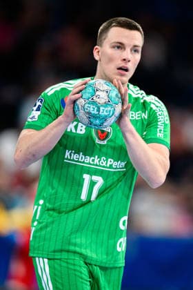 Bietigheim HBL 26 27 SG BBM Bietigheim Fuechse Berlin Nils Lichtlein Berlin Single Image Cutout Bietigheim Bissingen Egetrans Arena Baden-Württemberg Germany