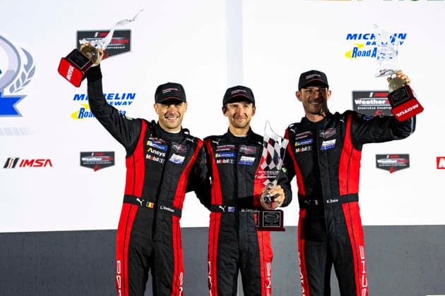 AUTO - IMSA - PETIT LE MANS 2026 06 CAMPBELL Matt (aus), ESTRE KÈvin (fra), VANTHOOR Laurens (bel), Porsche Penske Motorsport, Porsche 963, portrait during the 2026 Motul Petit Le Mans, 11th round of the 2026 IMSA WeatherTech SportsCar Championship, from October 1 to 3, 2026 on the Michelin Raceway Road Atlanta in Braselton, Georgia, United States of America - BraseltonUnited States Copyright: xFabrizioxBoldonix