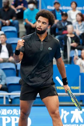 October 4, 2026, Tokyo, Japan: Arthur Fils (France) reacts against Valentin Vacherot (Monaco) during their quarterfinal match at the Kinoshita Group Japan Open Tennis Championships at Ariake Colosseum in Tokyo. The tournament runs from September 29 to October 6. Vacherot won 7-5, 4-6, 6-4. Tennis 2026: Valentin Vacherot Battles Arthur Fils In Japan Open - ZUMAm191 20261004_aap_m191_116 Copyright: xRodrigoxReyesxMarinx