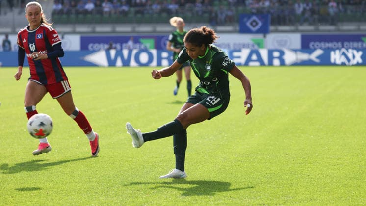 VfL vs. HSV, Women s Bundesliga, Wolfsburg, October 4, 2026, Soccer, Women, Google Pixel Bundesliga, 2026–2027 Season, VfL Wolfsburg vs. Hamburger SV, Cora Zicai, VfL Wolfsburg, AOK Stadium, Lower Saxony, Germany