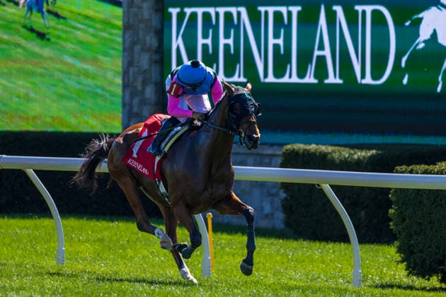 HORSE RACING 2026: Coolmore Turf Mile Day Keeneland OCT 03 October 3, 2026, Lexington, Kentucky, USA: Jockey Luis Saez looks back during the first time by in an allowance race at Keeneland Race Course on October 3, 2026. Casey Laughter Eclipse Sportswire CSM(Credit Image: Â Casey Laughter Cal Media) Lexington Kentucky USA EDITORIAL USE ONLY Copyright: xx ZUMA-20261003_faf_cs17_339.jpg CaseyxLaughterx csmphotothree530692