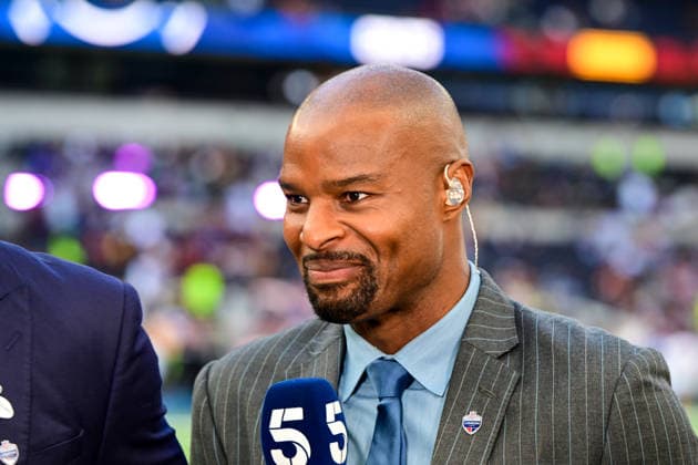 Washington Commanders v Indianapolis Colts, International Series Osi Umenyiora Channel 5 during the International Series match between Washington Commanders and Indianapolis Colts at Tottenham Hotspur Stadium, London, UK on 4 October 2026. Editorial use only , Copyright: xDennisxGoodwinx PSI-24939-0550