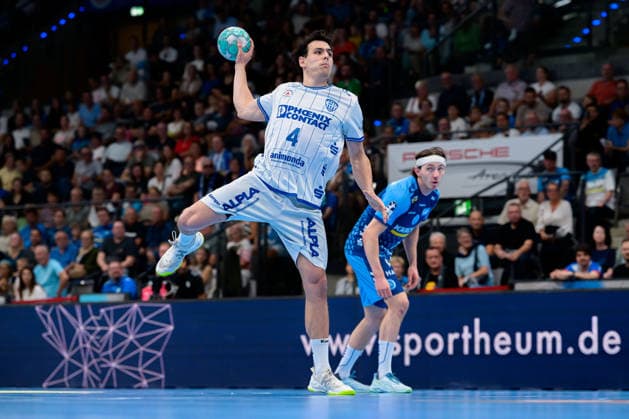 Stuttgart HBL 26 27 TVB Stuttgart TBV Lemgo Samuel Zehnder TBV Lemgo Bittenfeld Porsche Arena Baden-Württemberg Germany