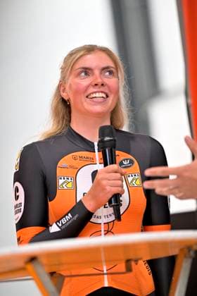 Cycling and Coffee - Lotto Intermarche - Charles Liegeois THIMISTER, BELGIUM - OCTOBER 04 : Vervloet Sterre (NED) of Lotto Intermarche Ladies during the Cycling and Coffee - Lotto Intermarche - Charles Liegeois Fan Day on October 4, 2026 in Thimister, Belgium, 04 10 2026 ( Thimister Belgium Copyright: xSesx