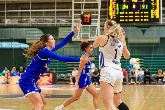 October 4, 2026, Basketball, Alba Berlin Women vs. BC Marburg, Women s Basketball Bundesliga (DBBL), Matchday 1, Sömmeringhalle, Berlin; Tara Wallack, Alba Berlin Women, 01 with the ball, Berlin, Germany