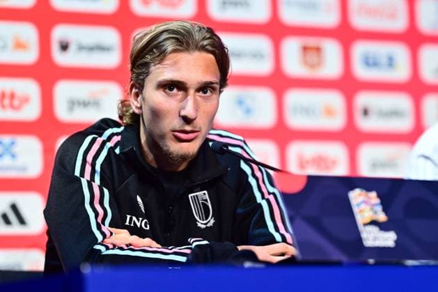 France v Belgium - UEFA Nations League 2026 Media Activities 04 10 2026 PARIS, FRANCE - OCTOBER 04 : Godts Mika forward of Belgium speaking with the media during a pre-match press conference, PK, Pressekonferenz ahead of the UEFA Nations League tournament league phase matchday 4 group A1 match between France and Belgium on October 4, 2026 in Paris, France, 04 10 2026 Paris France Copyright: xDexVoechtx-xKalutx
