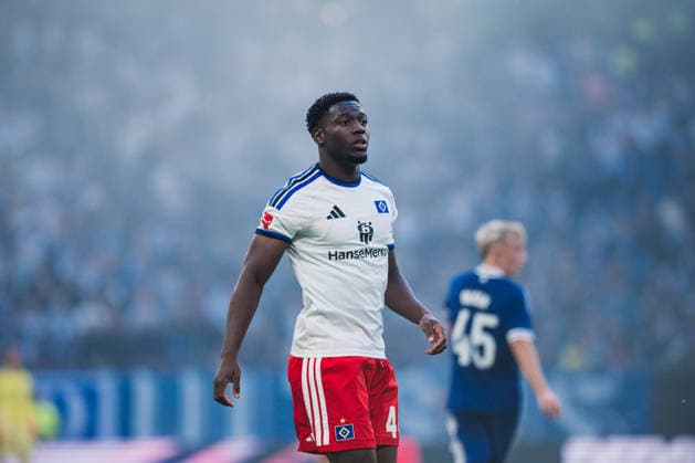Friendly Match: Hamburger SV vs. FC Copenhagen, October 4, 2026; Kelvin Ojo, Hamburger SV, 46 Soccer, Friendly Match: Hamburger SV vs. FC Copenhagen on October 4, 2026, at Volksparkstadion, Hamburg. DFL regulations prohibit any use of photographs as image sequences and or quasi-video. Copyright: xBEAUTIFULxSPORTS Tonhäuserx