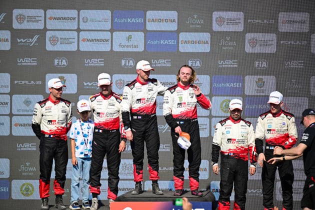 FIA WRC, Motorsport Rallye, WM 2026: Rally Italia Sardegna - Day 4 Sebastien Ogier (FRA) and Vincent Landais (FRA), Oliver Solberg (SWE) and Elliott Edmondson (GBR),Sami Pajari (FIN) and Marko Salminen (FIN), during the FIA WRC RALLY ITALIA SARDEGNA in Alghero, Italy on 1-4 October, 2026. Alghero Sardinia Italy Copyright: xFedericoxManonix originalFilename:manoni-notitle261004_npWWn