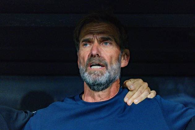Nations League, Group A, Matchday 4, Greece vs. Germany at Toumba Stadium in Thessaloniki; Jürgen Klopp and the German team singing the national anthem Copyright: xBahhoxKarax