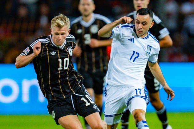 Nations League, Group A, Matchday 4, Greece vs. Germany at Toumba Stadium in Thessaloniki Jonathan Burkardt (Germany) Manolis Saliakas Copyright: xBahhoxKarax