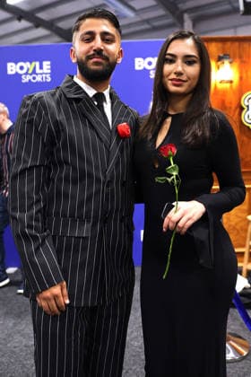 2026 BOYLE Sports World Grand Prix Fans dressed at Gomez and Morticia Addams from The Addam™s Family during the 2026 Boyle Sports World Grand Prix Final at Mattioli Arena, Leicester, United Kingdom on 4 October 2026 Credit: Ryan Crockett Every Second Media Editorial use only. All images are copyright Every Second Media Limited. No images may be reproduced without prior permission. Copyright: xIMAGO EveryxSecondxMediax ESM-2198-0042 RyanxCrockettx xEveryxSecondxMediax