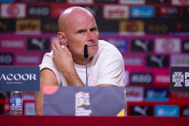 October 4, 2026, Porto, Porto, Portugal: PORTO, 04 OCTOBER - Stale Solbakken head coach of Norway is seen on the press conference, PK, Pressekonferenz after the game during the Portugal x Norway match for the UEFA Nations League 2026 at Estadio do Dragao on October 04, 2026 Porto Portugal - ZUMAl192 20261004_zsp_l192_057 Copyright: xMiguelxLemosx