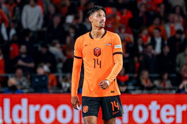 EINDHOVEN - Tijjani Reijnders of the Netherlands during the UEFA Nations League match between the Netherlands and Serbia at the Philips Stadium on October 4, 2026 in Eindhoven, the Netherlands. KEVIN SENDERS ANP UEFA Nations League 2026 27 xVIxANPxSportx xMarcelxterxBalsxIVx 571540952 originalFilename: 571540952