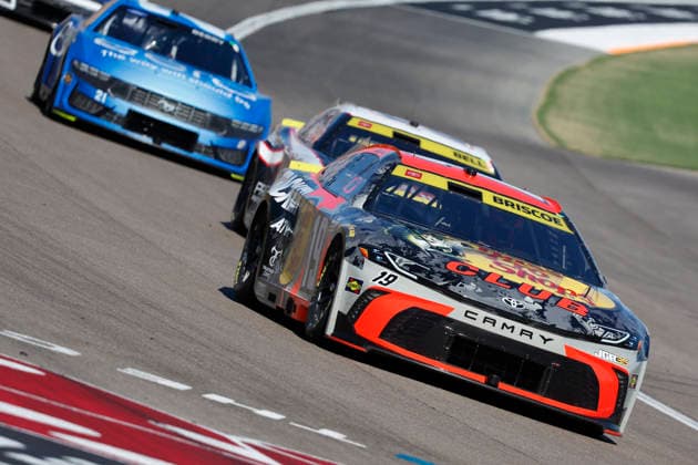LAS VEGAS, CA - OCTOBER 04: Chase Briscoe ( 19 Joe Gibbs Racing Bass Pro Shops Toyota) during the South Point 400 NASCAR, Motorsport, USA Cup Series Chase playoff race on October 4, 2026 at Las Vegas Motor Speedway in Las Vegas, NV. (Photo by Jeff Speer LVMS Icon Sportswire) AUTO: OCT 04 NASCAR Cup Series Playoffs South Point 400 EDITORIAL USE ONLY Icon26100419954