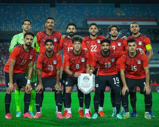 Egypt v South Africa - International Friendly, Länderspiel, Nationalmannschaft Egypt team lineup, Mannschaftsbild, Totale photo before the international friendly match between Egypt and South Africa at Cairo International Stadium, Cairo, Egypt Cairo Cairo EGYPT Copyright: xMohamedxTageldinx