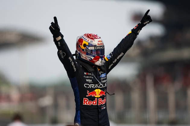 F1 - BAHRAIN GRAND PRIX IN MALAYSIA 2026 VERSTAPPEN Max (nld), Red Bull Racing Ford RB22, portrait celebrates his victory during the 2026 Formula 1 Bahrain Grand Prix in Malaysia, 16th round of the 2026 Formula One World Championship, WM, Weltmeisterschaft from October 2 to 4, 2026 on the Sepang International Circuit, in Sepang, Malaysia - SepangMalaysia  Copyright: xXavixBonillax